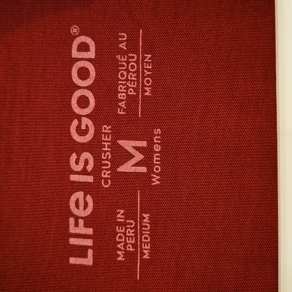 Life Is Good Long Sleeve Crusher Tee Dachshund Through The Snow Womens Medium - Picture 3 of 8